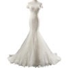 Wholesale manufacture Hot sale Lace up back applique sweetheart wedding gown off shoulder mermaid wedding dress 3