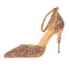 283-5 European and American style fashion sexy hollow nightclubs thin metal with high heel shine sequins with sandals 3
