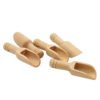 Wholesale small short bamboo wood candy buffet spoon cooking measuring mini flat wooden scoops for bath salts 3