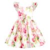 RTS Baby Cotton Clothing Frock Girl Organic Cloth Long Print Maxi Floral Dress 3
