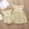 RTS Sisters same small floral knee knee Cotton baby romper and girl dress 3
