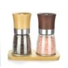 Beech wood cap 18/8 Stainless steel ring Ceramic Salt and Pepper Grinder with 140ml x2 glass jar 3