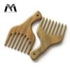 Factory Price Private Label Green Sandal Wood Styling Afro Pick Hair Comb 3