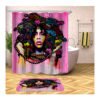 Wholesale African American Women Shower Curtains Custom Digital Printing, Home Goods Black Woman Shower Curtain Hotel/ 3