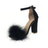 Summer Women Pumps T-stage Fur Buckle Strap Platform Open Toe Dancing High Heel Sandals Sexy Party Wedding Shoes Black mujer 3