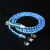 LED 3 in 1 Cable quick led magnetic usb charging cable for micro type phone 3