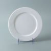 Wholesale cheap price plain white round 8.25inch restaurant catering plastic melamine buffet dinner flat dishes plates 3