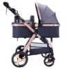 Stroller 360 Rotation Function Luxury Travel System Pram Grey Aluminium Frame Baby Trolly High Quality 3