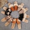 2020 New Arrival Winter Mules Rabbit Fur Shoes Women Slippers With Metal Chain Tassel Decoration 3
