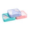 3 Lattice Microwave Food Storage Box Leak-Proof Salad Lunch Box for Kids 3