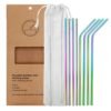 Eco Reusable FAD Customized Colorful Stainless Steel Drinking Metal Straw Set 3