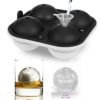 2020 NEW Arrivals 4 Cavity Crystal Clear Ice Ball Maker 2.5 Inch Whiskey Sphere Silicone Ice Ball Mold 3