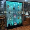 Indoor led light water bubble wall wine cabinet for home night club bar furniture decoration 3