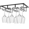 Under Cabinet Stemware Wine Glass Holder Glasses Storage Hanger Metal Organizer Rack for Bar Kitchen 3