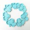 big size Shiny resin multi micky minnie mouse silicone headband keychain mold 3