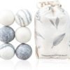 Wholesale 6 Pack Eco Friendly Laundry Wool Dryer Balls with Cotton Bag 3