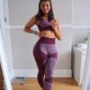 Athletic apparel women custom logo workout pants high quality activewear set 3