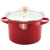 Japanese large capacity soup pot enamel pan home upset ears cooker pot casserole 3