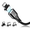 Free Shipping 3A Magnetic Charger USB Cable RAXFLY 480Mbps Data Transfer Mobile Phone Cable 3