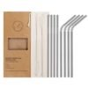 FDA Approved Stainless Steel Straws reusable metal drinking straws with the Cleaning Brush 3