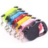 Manufacturer wholesale small large plastic nylon multi-colors dog automatic retractable leash 3