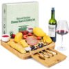 Wholesale Cheap Price Large 4 Piece Knife Eco Friendly Outdoor Picnic Kitchen Cheese Board Bamboo for Best Gift 3