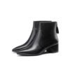 2020 NEW STYLE SOFT LEATHER DECORATION ZIPPER LADY ANKLE BOOTS WOMEN SHOES 3