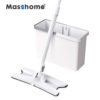 Masthome Twist Cleaning X Type Flat Mop Microfiber floor dust mop with bucket Household Cleaning Tools 3