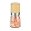 Beech Wood 18/8 Stainless steel ring Ceramic Grinder Salt and Pepper Spice Mill with 140ml glass jar 3