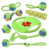 Wholesale custom pet dog chew toy pack set ball cotton rope dog toy durable chewing interactive dog toy set 3