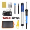 15pcs / Set 60W 200-450 Celsius Adjustable Temperature Soldering Iron Tips Toolkits Electric Soldering Iron 3