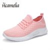 Wholesale Fashion Cheap Breathable Shoes Casual Mesh Flat Women Sneakers 3