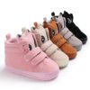 Wholesale fashion winter cotton ankle outdoor sports prewalker infant baby boots 3