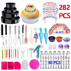 NEW 2020 Amazon Hot Sale Cake Decorating Supplies Baking Tools Kit Piping Tips Toppers Fondant 282 PCS Cake Decorating Tools Set 3