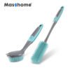 Masthome 2pcs TPR silicone bottle table kitchen cleaning tools dish washing scrubber brush for household cleaning brush 3