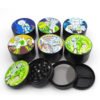 Free Shipping RTS 4 Layers 40mm 50mm 55mm 63 mm Rick And Morty Zinc Alloy Weed Tobacco Spice Crusher OEM LOGO Herb Grinder 3