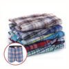 Big Stock Available Traditional Men's Underwear Cotton Plaid Boxer Shorts Comfy Loose Pajamas Home Wear Shorts 3