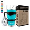 WeVi Double walled stainless steel tumbler cups vacuum insulated travel tumbler with straw wholesale tumbler cups 3