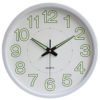 Simple luminous plastic wall clock home decorative 12 inch quartz clock 3