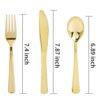 Wholesale bulk disposable flatware silverware gold plastic spoons forks and knives cutlery set combo for wedding gift events 3
