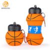 BPA Free Sport Gym Running Bicycle Biodegradable Collapsible Foldable Water Bottle With Custom Logo 3