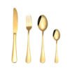 Factory Direct Western Tableware Set Metal Stainless Steel Gold Plated Cutlery 3