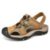 New Design Suede Leather Closed Toe Outdoor Hiking Sandals For Men 3