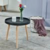 Chinese supplier living room furniture modern style White MDF Round Coffee Table End Side Table Snack Table 3