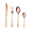 1010 Western Tableware Set Metal Stainless Steel Rose Gold Plated Cutlery 3