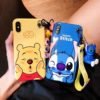 Cartoon Stitch Hand Strap 3D doll Soft bumper bracket case for iPhone 6 6s 6s Plus Cartoon Cute 3