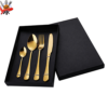 Modern spoons forks knives stainless steel cutlery set gold, flatware set 3