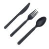 Environmentally Friendly Disposable Biodegradable Cutlery Personalized Brand Names Airline Travel Cornstarch Cutlery Set 7 INCH 3