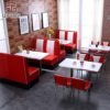 (SP-CT833) 2019 Hot sale uptop commercial red leather booth restaurant sofa 3