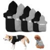 Manufacturer wholesale OEM custom logo designer black grey blank pet dog hoodie 3